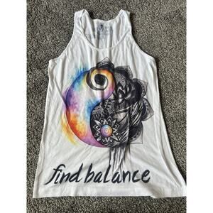 Electro Threads Tank Top Boho Hippie White Size XS JJ